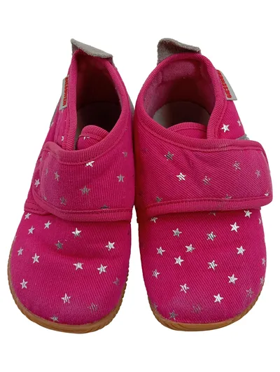Giesswein Hausschuhe Mädchen Gr. 22 Pink Sterne Klettverschluss
