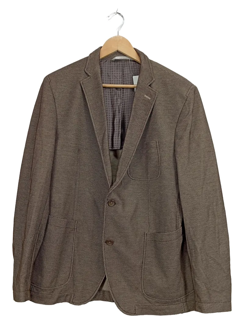 CARL GROSS Sakko Herren Gr. 52 Braun Business Blazer Finley 1