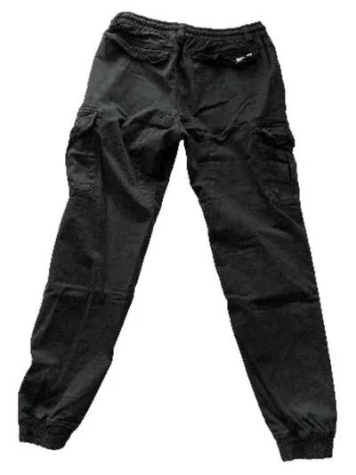 Sublevel Herren Cargo Jogger Hose Schwarz Größe 32 Urban Streetwear