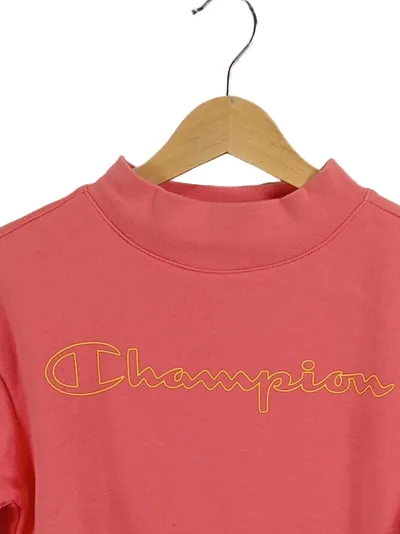 Champion Sweatshirt Kinder 11-12 Jahre 152 Rosa Mockneck Logo