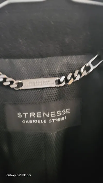 Strenesse Gabriele Stremle Damen Mantel Gr. 40 Schwarz Wolle Kaschmir