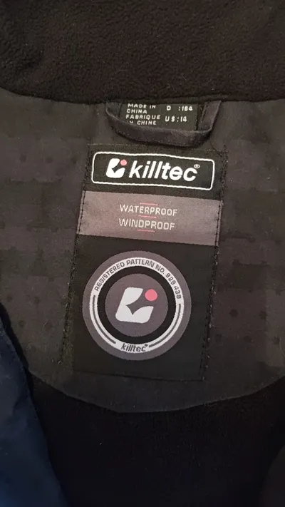 Killtec Outdoorjacke Kinder Gr. 164 Schwarz Wasserdicht Winddicht