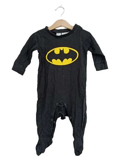 DC Batman Baby Strampler Einteiler Schlafanzug Gr. 74 Schwarz