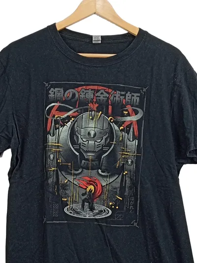 Gildan Fullmetal Alchemist Anime Fanshirt Herren Gr. L Schwarz