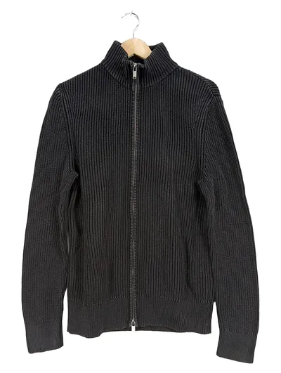 DRYKORN Herren Strickjacke Gr. S Grau Rippstrick Reißverschluss