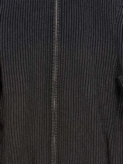 DRYKORN Herren Strickjacke Gr. S Grau Rippstrick Reißverschluss
