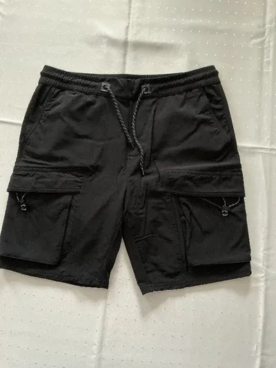 Sublevel Herren Cargo Shorts Schwarz Größe 32 Urban Streetwear