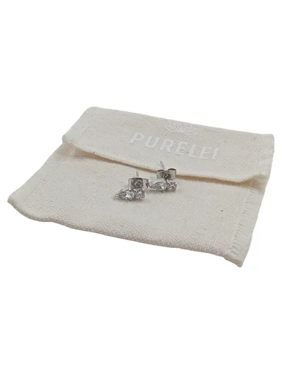 Purelei Ohrstecker Damen Zirkonia Tropfenform Silber Edelstahl