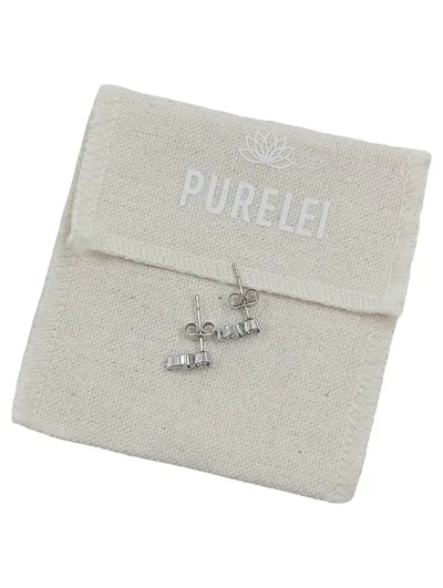 Purelei Ohrstecker Damen Zirkonia Tropfenform Silber Edelstahl