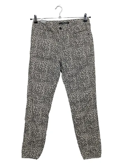 Mavi Jeans Damen Stoffhose W29 Leopard Animal-Print Grau Skinny