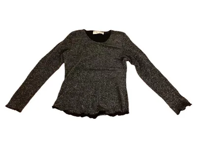 Joachim Bosse Style Damen Langarmshirt Glitzer Gr. 36 S Schwarz Elegant