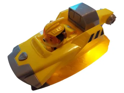 Paw Patrol Rubble Baufahrzeug mit Figur Spielzeugauto Gelb Licht