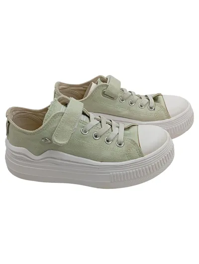 British Knights Kaya Flow Low Kinder Sneaker Gr. 35 Hellgrün Canvas