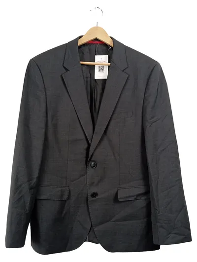 HUGO Boss Sakko Herren Gr. 50 L Grau Business Slim Fit Blazer