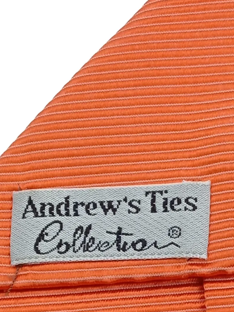 Andrew's Ties Herren Krawatte Orange Seide Klassisch Business 150cm 3