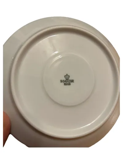 Scherzer Untertasse Unterteller Porzellan Bavaria Rosenmotiv 15cm
