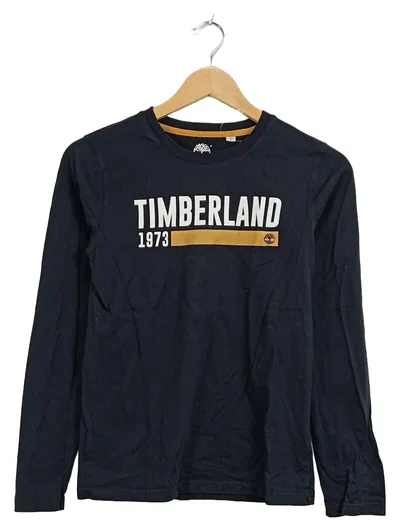 Timberland Langarmshirt Kinder Gr. 162/164 Schwarz Logo-Print Baumwolle