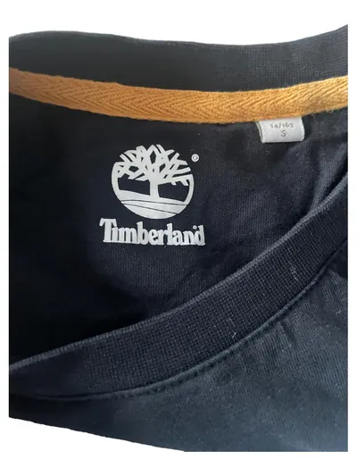 Timberland Langarmshirt Kinder Gr. 162/164 Schwarz Logo-Print Baumwolle