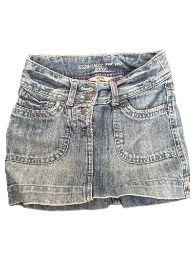 Mexx Jeansrock Mädchen Gr. 128 Minirock Denim Blau Casual