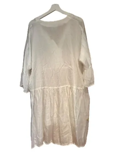 NÜ Denmark Blusenkleid Tunika Damen XL Weiß Bohemian Rüschen
