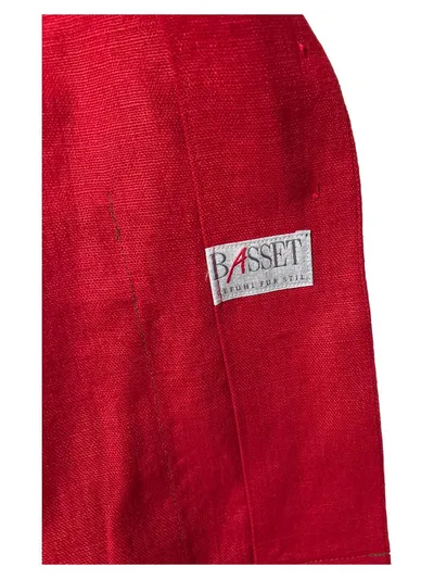 BASSET Damen Leinen Jacke Gr. 40 Orange Knöpfe Casual Sommer