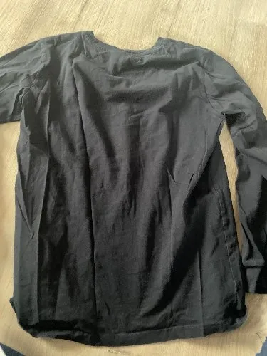 Champion Langarmshirt Kinder Gr. 162, 167 Schwarz Logo-Print Streetwear
