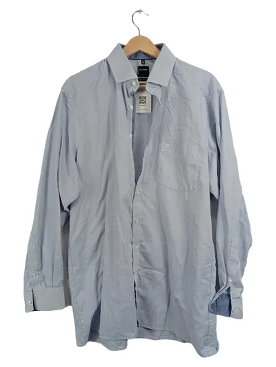 OLYMP Luxor Modern Fit Herren Business Hemd Gr. 43/17 Blau Langarm