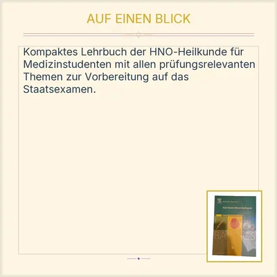 BASICS Hals-Nasen-Ohren-Heilkunde Nagel Gürkov 2. Auflage Elsevier HNO