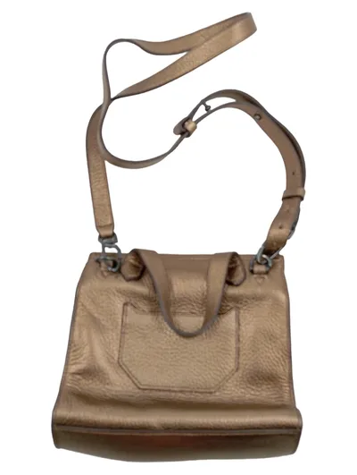Liebeskind Berlin Umhängetasche Metallic Bronze Gold Leder Crossbody