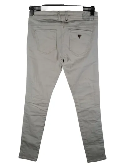 GUESS Los Angeles Damen Jeans Jegging Skinny Fit W27 Beige Patches