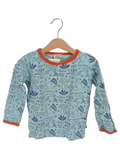 loud + proud Kinder Langarmshirt Tiermotiv Australien Gr. 98/104 türkis Bio
