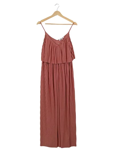 ABOUT YOU Maxikleid Damen Gr. 34 Rosa Faltenkleid Sommerkleid