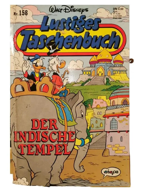 Walt Disney Lustiges Taschenbuch Nr. 158 Der Indische Tempel Ehapa Comic 1