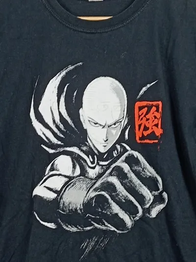 Gildan One Punch Man Saitama Anime T-Shirt Herren Gr. L Schwarz
