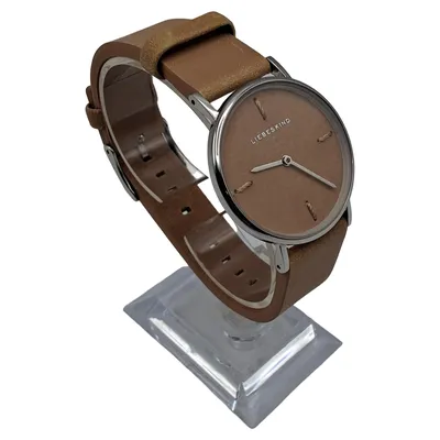 LIEBESKIND BERLIN Damenuhr Armbanduhr Braun Leder Minimalistisch