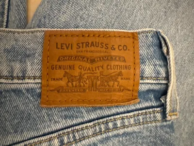Levi's Straight Leg Jeans Damen W28 Hellblau High Rise 5-Pocket