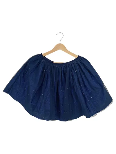 Okaïdi Tüllrock Mädchen Gr. 158 Blau Glitzer Festlich Minirock