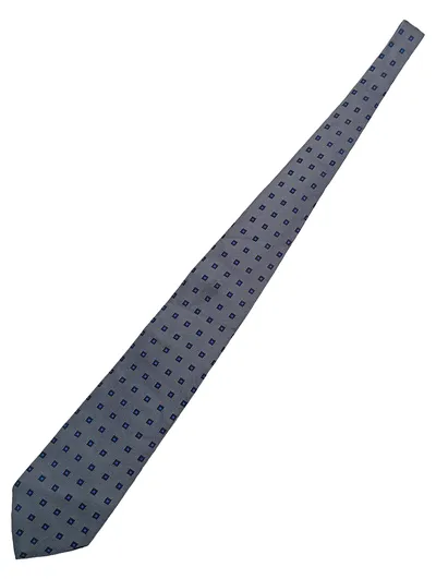 Ascot Krawatte Herren Seide Grau Blau Geometrisch Klassisch Business 145cm