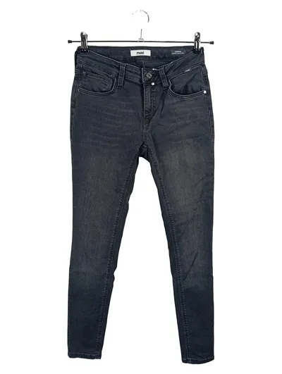 Mavi Adriana Jeans Damen Slim Fit Super Skinny Mid Rise Grau Größe 34