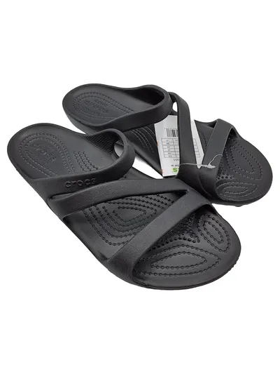 Crocs Damen Sandalen Schwarz Größe 38/39 Komfort Slides Neu