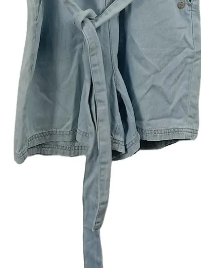 Garcia Damen Jumpsuit Kurzarm Blau Gr. S 100% Baumwolle Freizeit