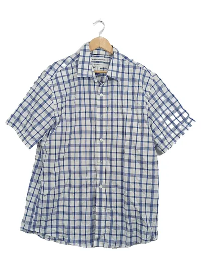 Amazon Essentials Herren Freizeithemd kariert Kurzarm Blau Weiß Gr. XL