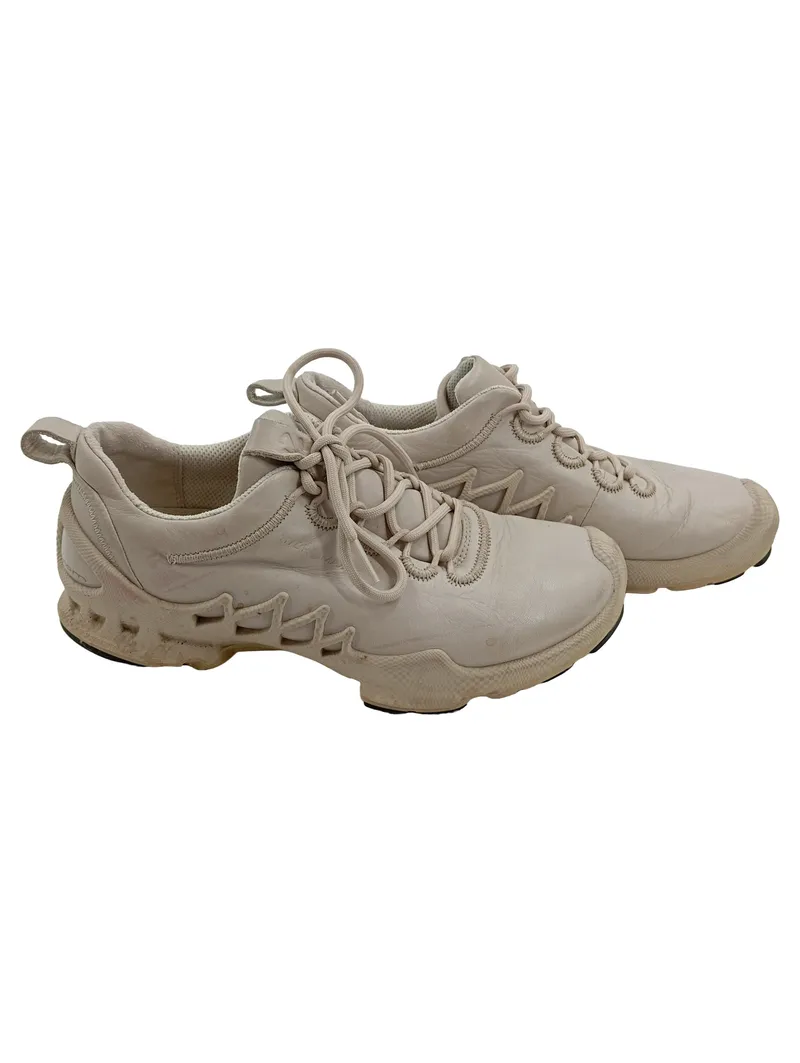 ECCO Damen Sneaker Low Leder Beige Größe 36 Minimalistisch 1