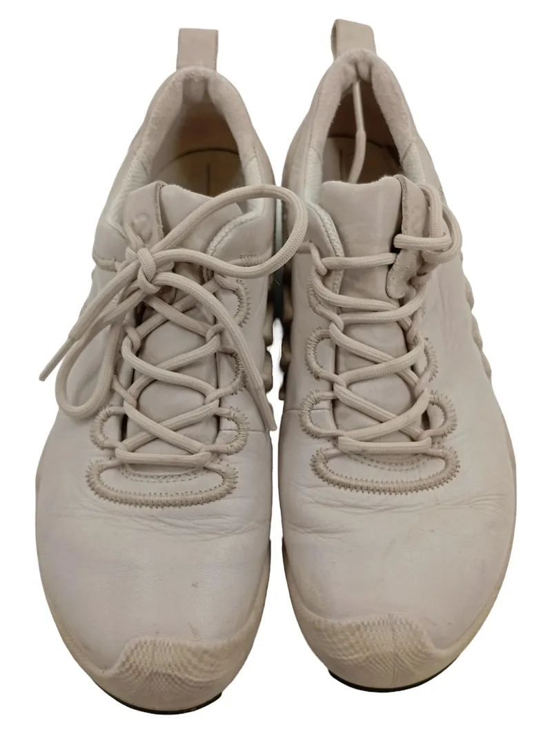 ECCO Damen Sneaker Low Leder Beige Größe 36 Minimalistisch 2