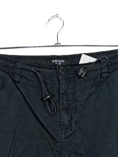Sublevel Herren Cargohose Schwarz Größe 32 Urban Streetwear Cargo Pants