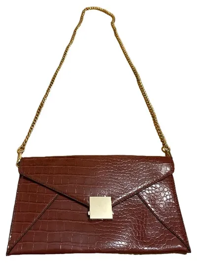 s.Oliver Damen Clutch Abendtasche Rot Kroko-Optik Umhängetasche