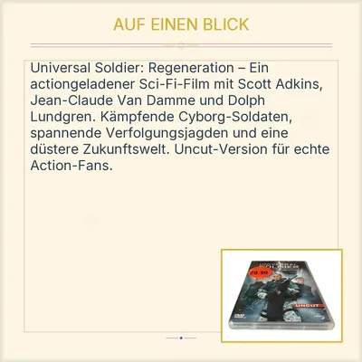 Universal Soldier Regeneration Scott Adkins DVD Uncut Kinowelt Science Fiction