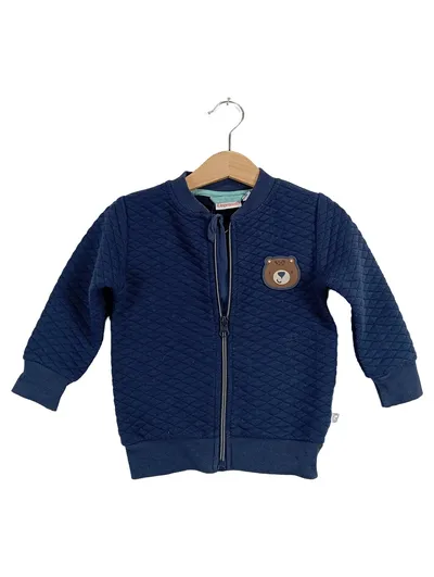 Liegelind Baby Steppjacke Gr. 80 Blau Bär Baumwolle Reißverschluss
