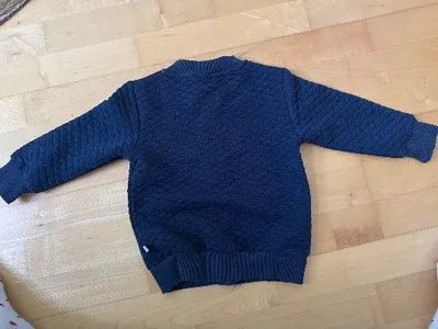 Liegelind Baby Steppjacke Gr. 80 Blau Bär Baumwolle Reißverschluss