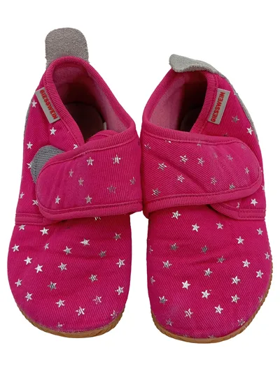 Giesswein Hausschuhe Kinder Gr. 24 Pink Sterne Klettverschluss